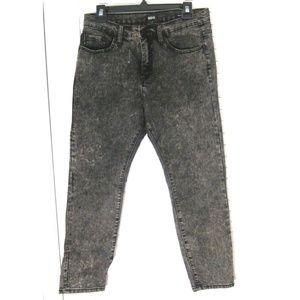 $58 Urban Outfitters BDG Jeans High Rise Cigarette Grazer Acid Wash Black